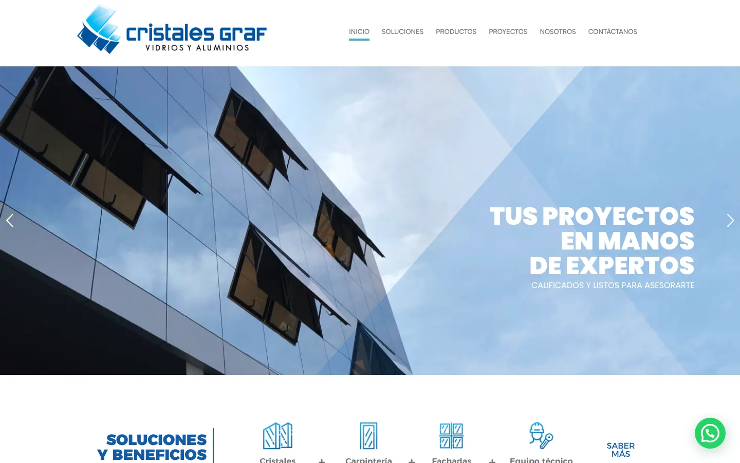 Web de Cristales Graf en computadora