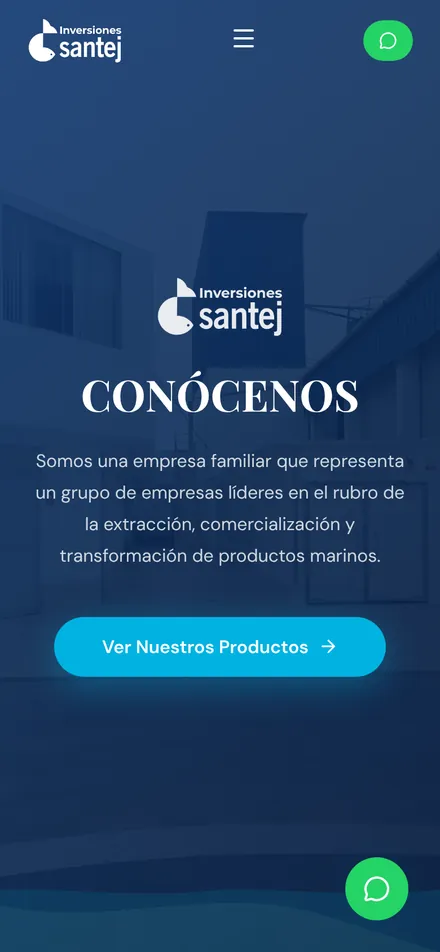 Web de Inversiones Santej en celular
