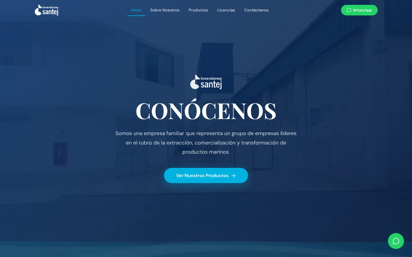 Web de Inversiones Santej en computadora